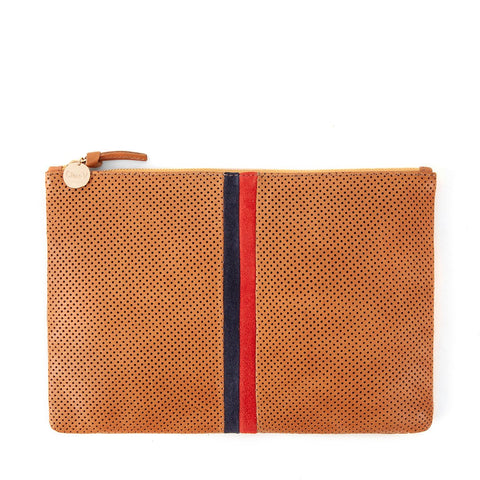 Wallet Clutch in Cuoio Perf